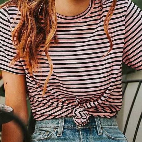 BDG Sienna Stripe Crew Neck Tee - Picture 1 of 4
